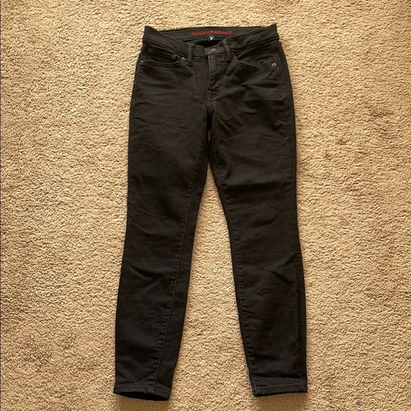 Lucky Brand Ava Mid Rise Skinny Jean Women’s 4/27 R Black Denim Closet Staple - Picture 1 of 11